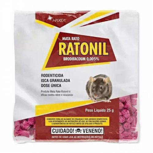Raticida Mata Rato Ratonil 25g - imagem 1