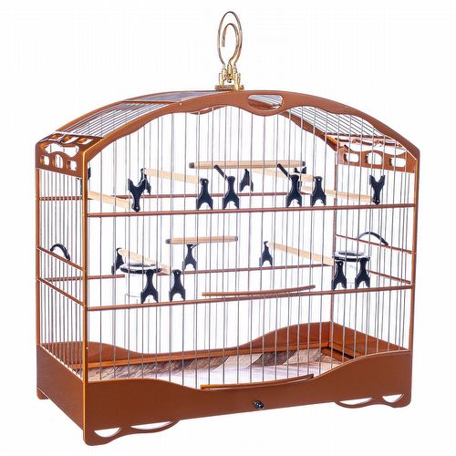 Gaiola Coleiro Luxo - Laranja Cobre Metálico - Exclusivo - imagem 1
