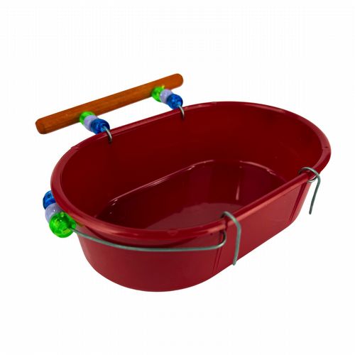 Banheira Especial Cônica Decorada com Poleiro - Vermelho - imagem 1