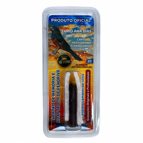 Cartão Pen Drive - Curió Ana Dias - Praia Grande Superclássico - Selo Voz Eterna - Com Repetição - imagem 1