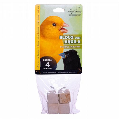 Bloco com Argila - Carvão - Pássaros Pequenos - 40g - imagem 1