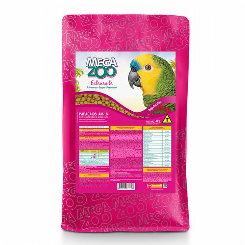 Megazoo - Papagaios AM16 - Regular Bits - 4 kg - imagem 1