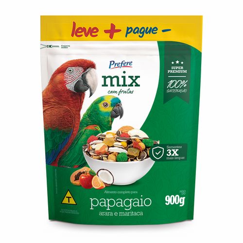 Prefere Mix - Alimento para Papagaio com Frutas - 900g - imagem 1