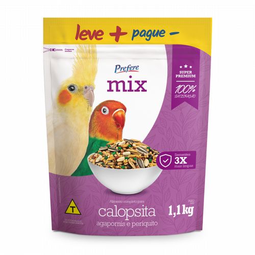 Prefere Mix - Calopsita, Agapornis e Periquito - 1,1kg - imagem 1