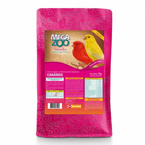 Megazoo - Alimento Extrusado - Canários - Sementex - 5kg - imagem 1