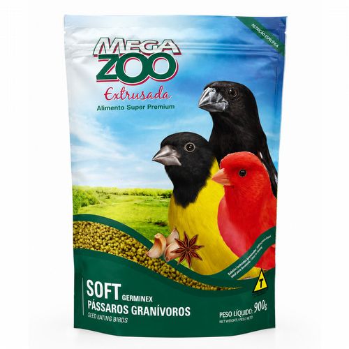 Megazoo - Alimento Extrusado -  Soft Germinex - Pássaros Granívoros - 900g - imagem 1