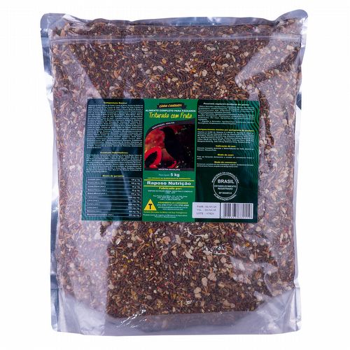 Raposo - Pássaro Preto Triturada C/ Fruta - Linha Cantador - 5kg - imagem 1