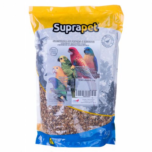 Suprapet - Farinhada com Frutas e Insetos Pequenos e Médios Psitacídeos - 1kg - imagem 1