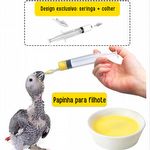 Seringa para Alimentação Pássaros com Colher de Silicone - 20ml - imagem 3