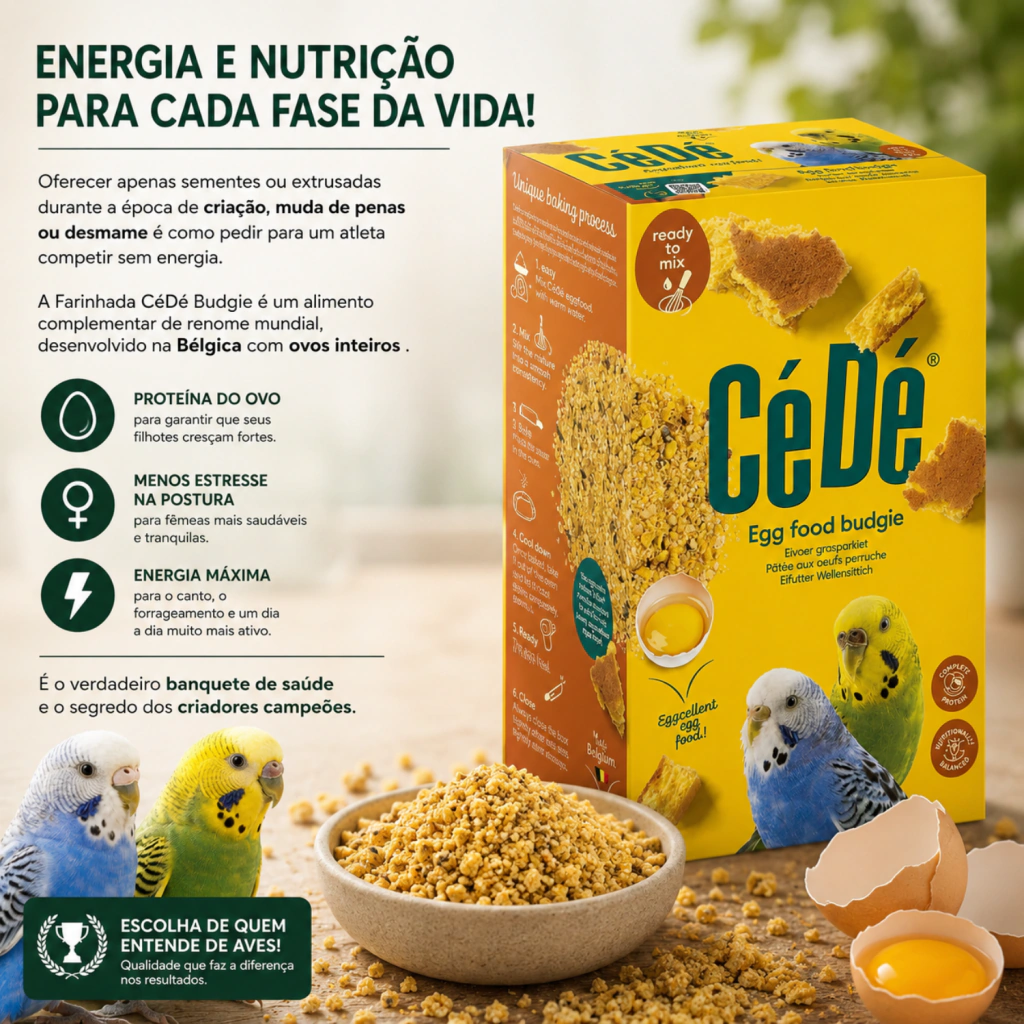 CéDé - Egg food Budgie - Calopsitas e Periquitos, Farinhada com Ovos - 1kg - imagem 8