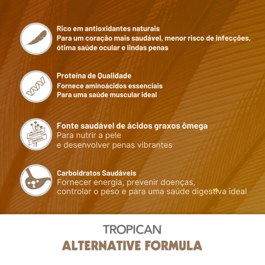 Hari Extrusada Tropican - Alternative Sênior - Ecletus - Papagaio - Arara - Bit 4mm  - Pássaros Idosos - 1,8kg - imagem 9