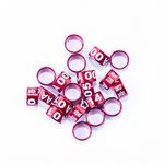 Anilhas Fechadas para Marcação - 5.5 mm - Calopsita - Rosela - 20 un. - Vermelho - imagem 2